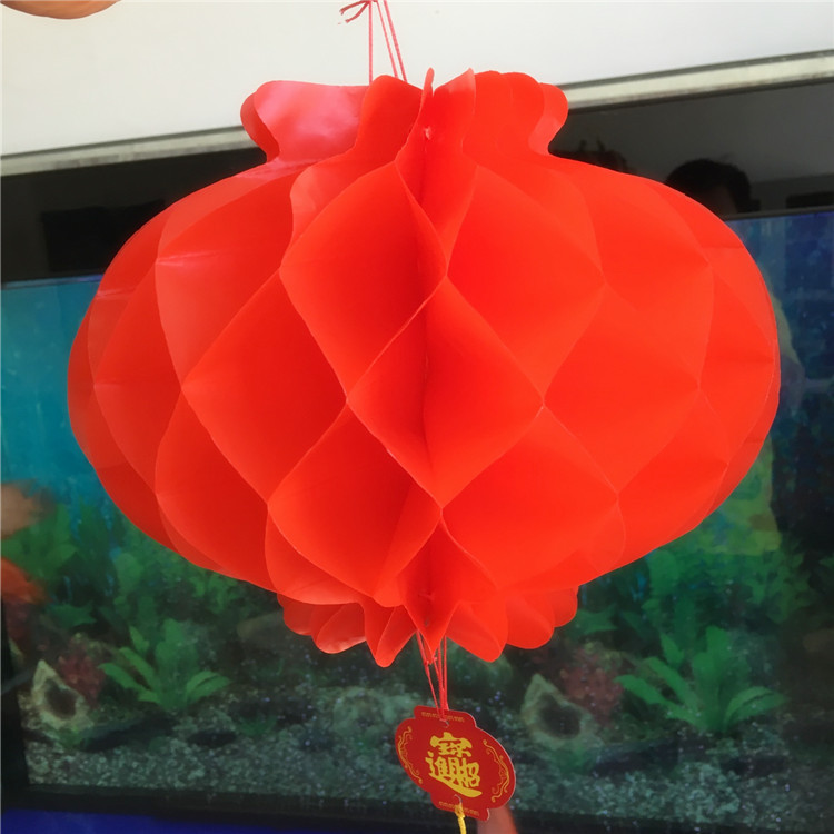 厂家直销 塑纸 蜂窝灯笼 婚庆中秋国庆节日用灯笼 支持广告定做