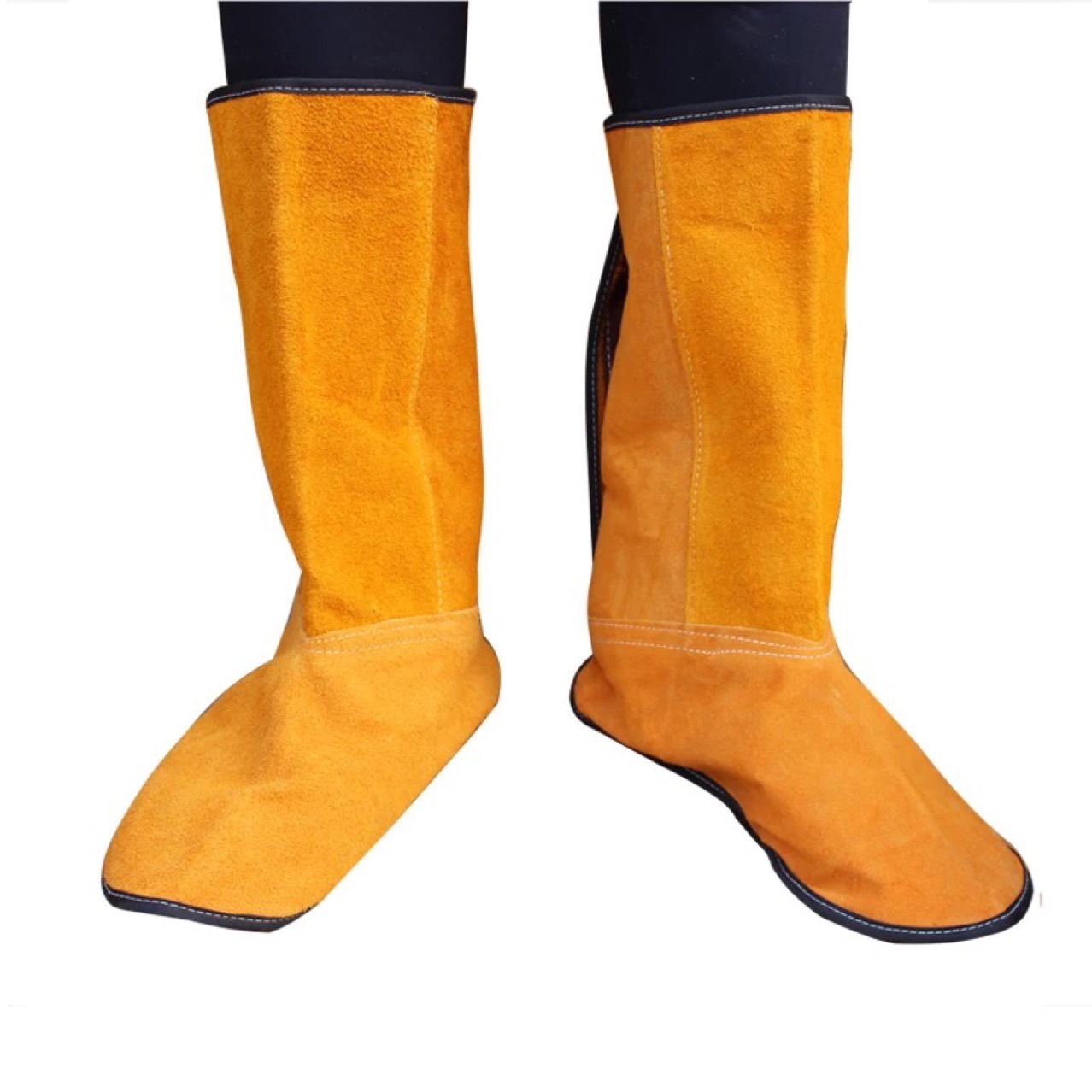 批发长牛皮电焊护脚护腿焊工脚套防护脚盖耐磨隔热防火花飞溅脚盖