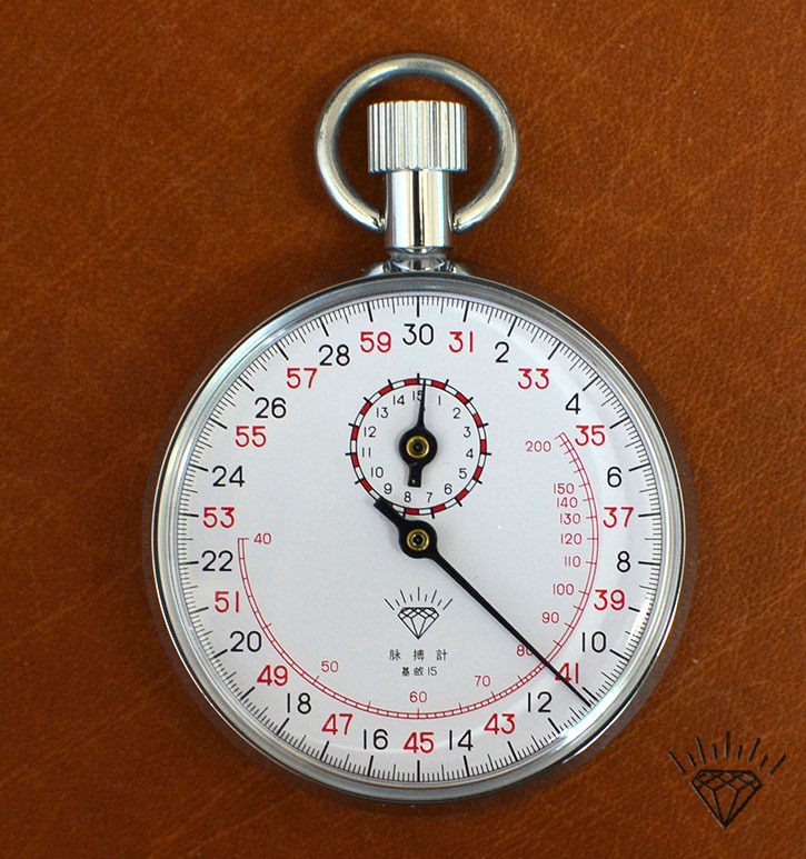 上海星钻钻石牌机械秒表jm-807金属停表计时器上海高档秒表