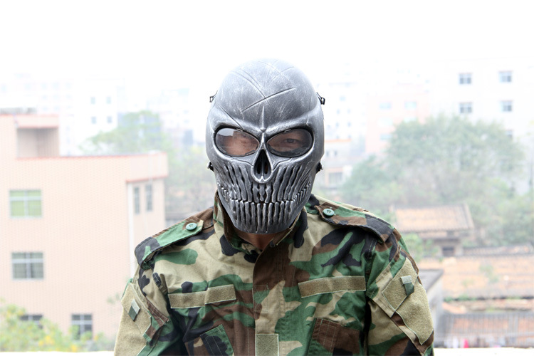 阻击者新款骷髅面具cs野战防护面罩万圣节舞会面具电影道具