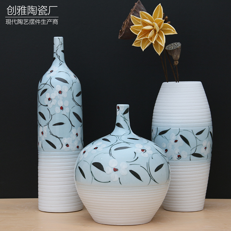 陶瓷花瓶落地摆件景德镇新房乔迁开业礼品大花瓶厂家供应行好运好运来