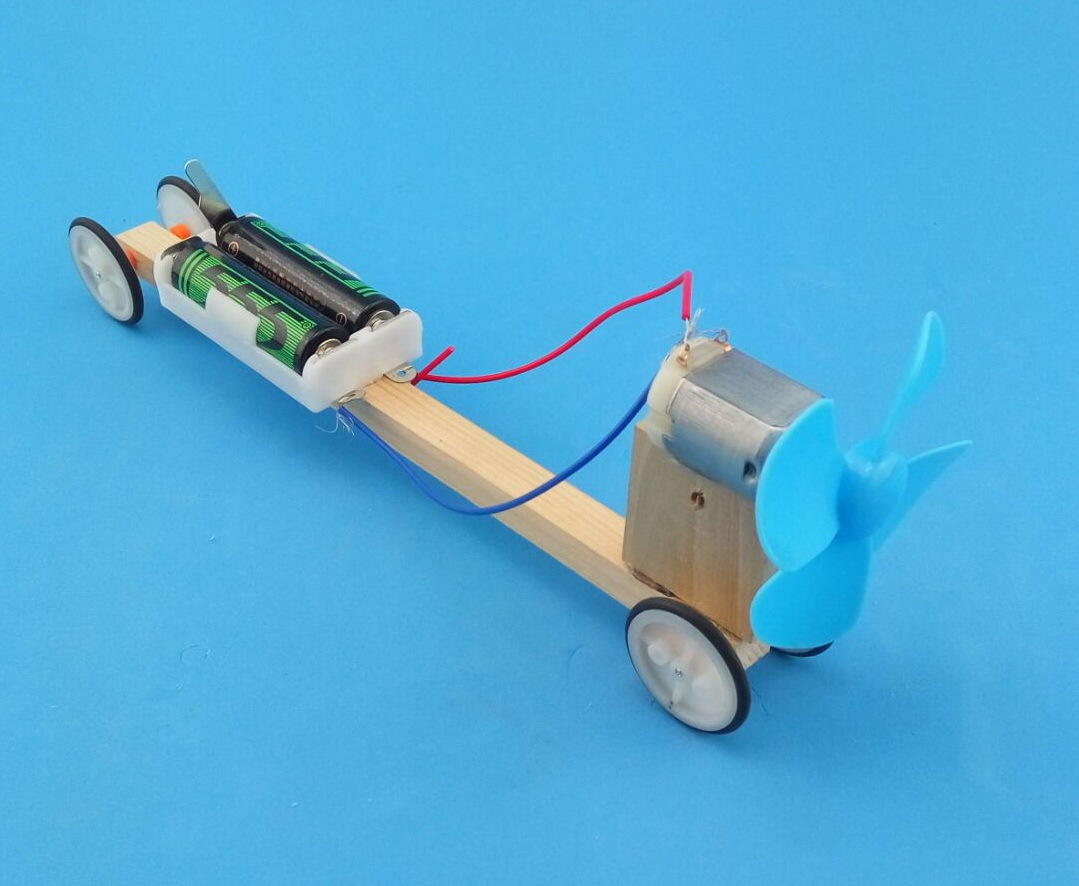 学生教材益智玩具材料螺旋桨风动车diy科技小制作科学实验