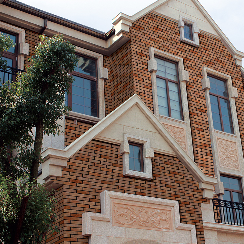 高档别墅陶土外墙砖 拉毛窑变劈开外墙墙面瓷砖60x240 工程批发