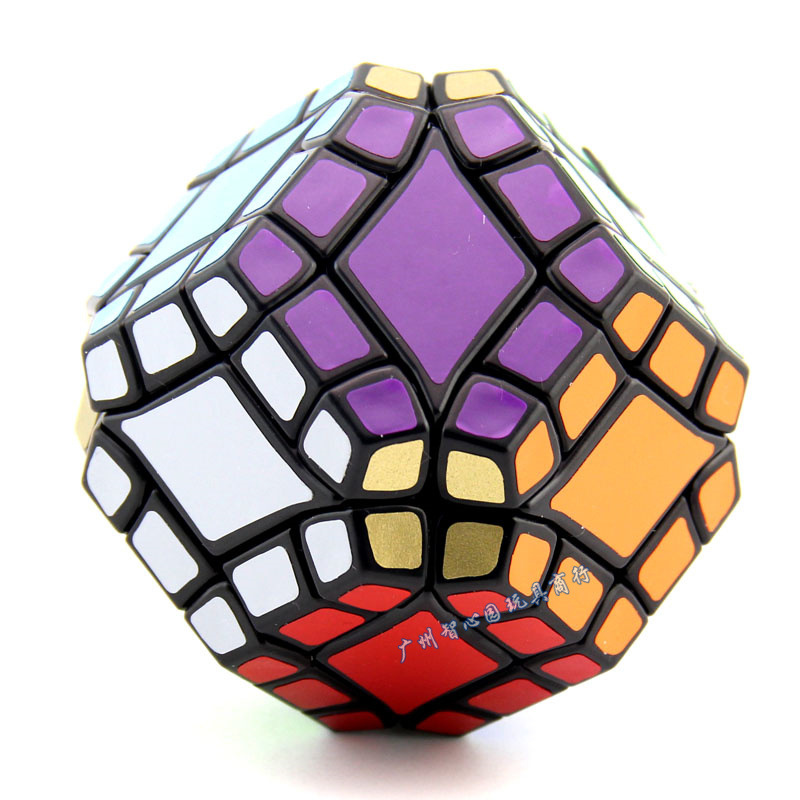 蓝蓝十二轴十二面魔方黑色 lanlan异形12轴12面体五魔方益智玩具