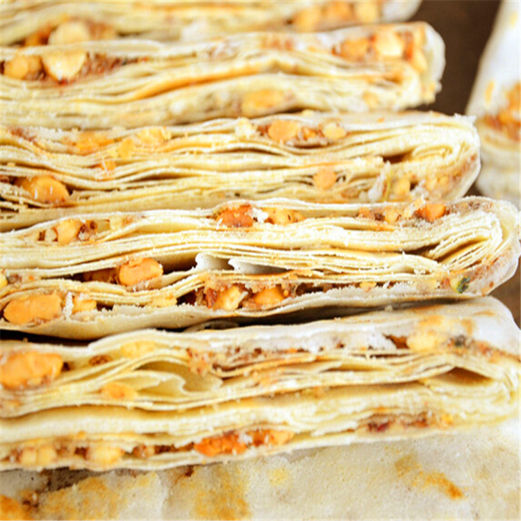 山东曲阜孔府特产散装千层食品香辣花生酥夹心多味香酥煎饼批发