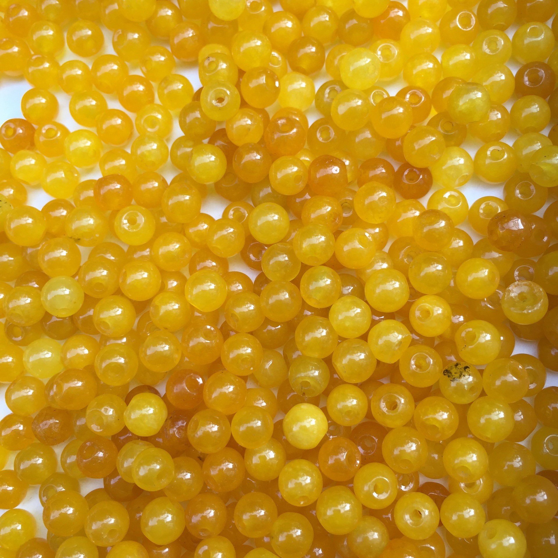 6mm纯色珠子玉石散珠跑江湖展销会地摊货饰品绳艺配件厂家批发