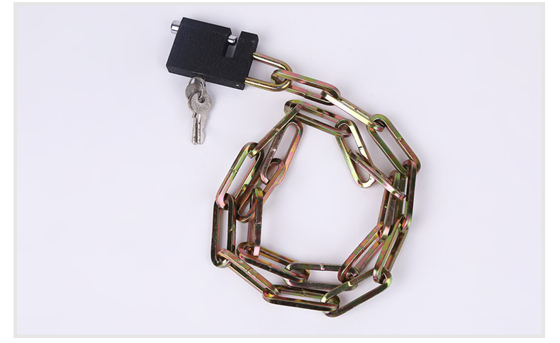 厂家直销 多功能链条锁 1.2m玻璃门店铺门链子锁 摩托车铁链锁