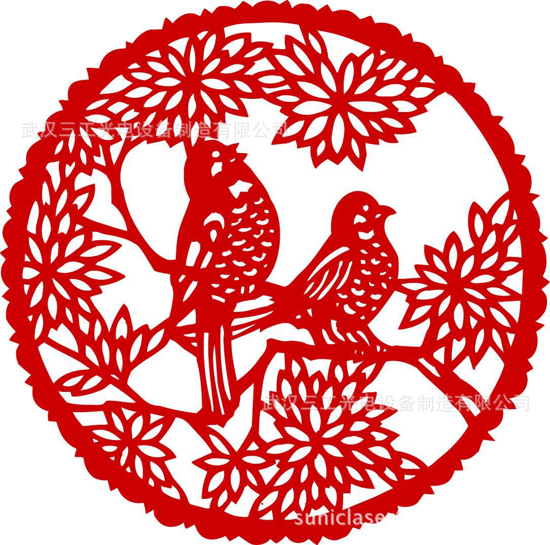 蔚县窗花剪纸激光打标机 春节红包镂空设计 红包利是封激光打标机