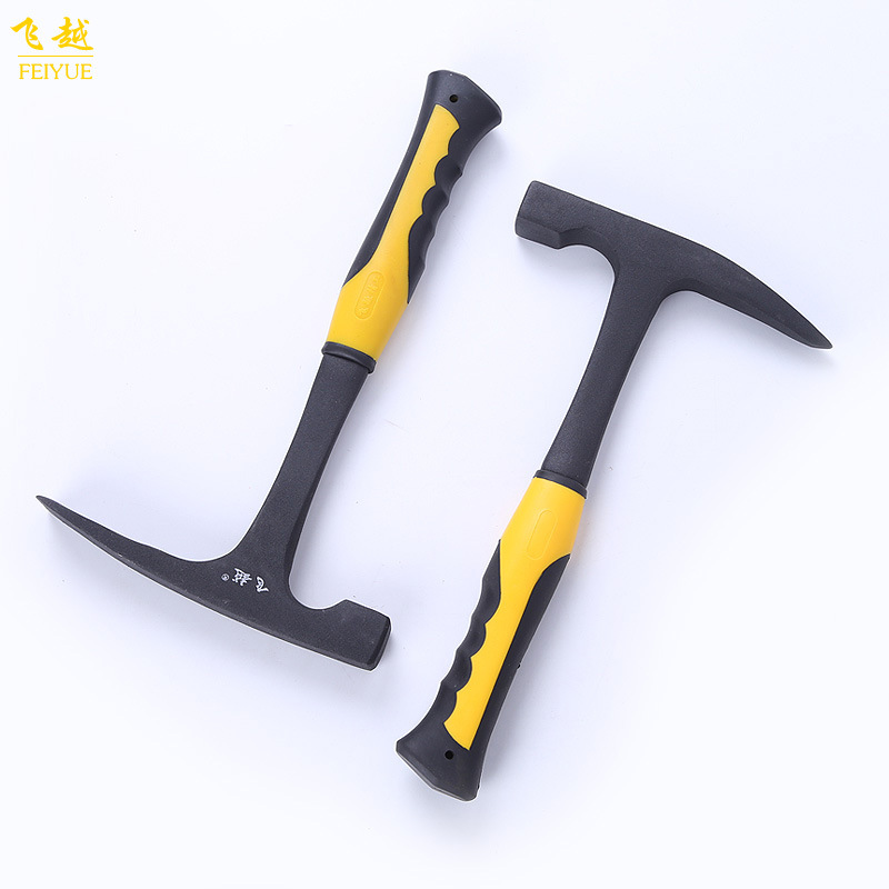 地质锤连体包塑柄铁道检验锤子地质考古专用尖头铁锤