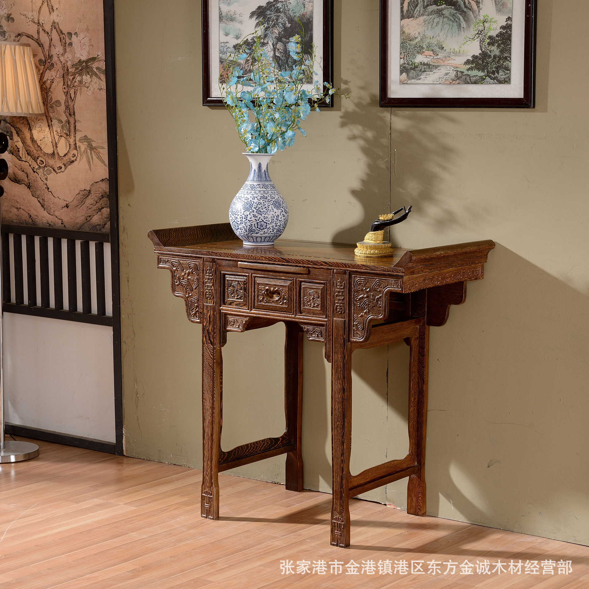 红木家具鸡翅木供桌实木神台供台明清古典佛桌佛台中式财神桌香案