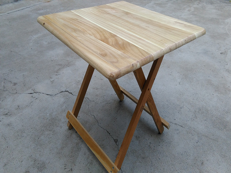时尚简易实木折叠桌书桌 松木可折叠饭桌餐桌户外便捷实木方桌