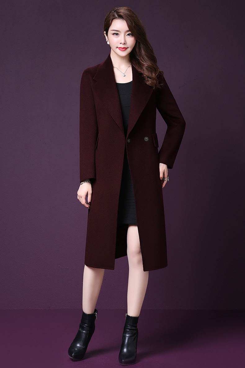 2016秋冬新款风衣女装毛呢外套欧美欧洲站羊毛呢子中长款大衣