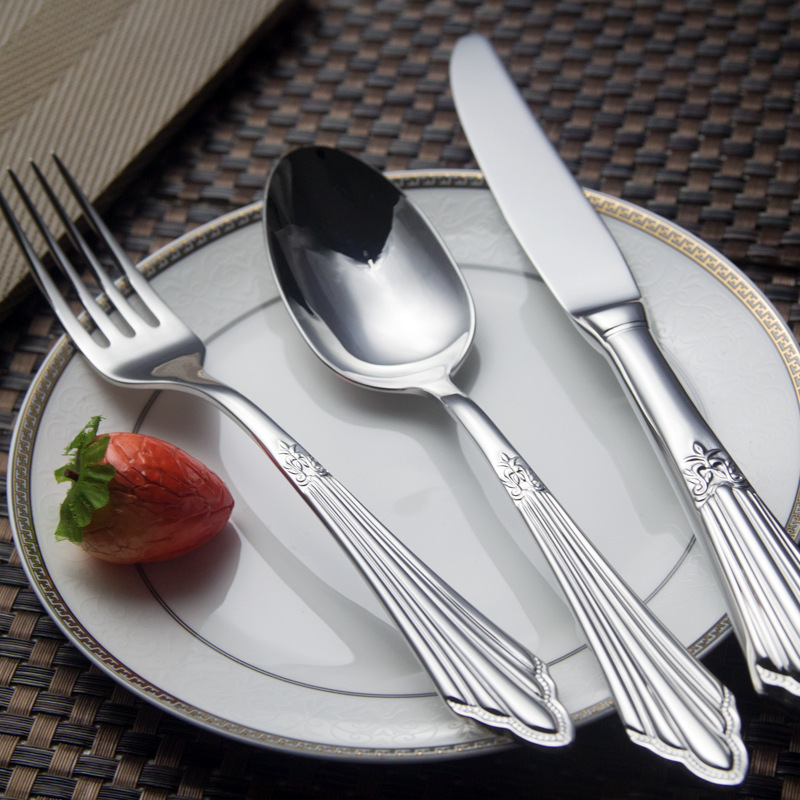 法国餐具套装304不锈钢刀叉 高档西餐刀叉酒店必配牛排刀叉