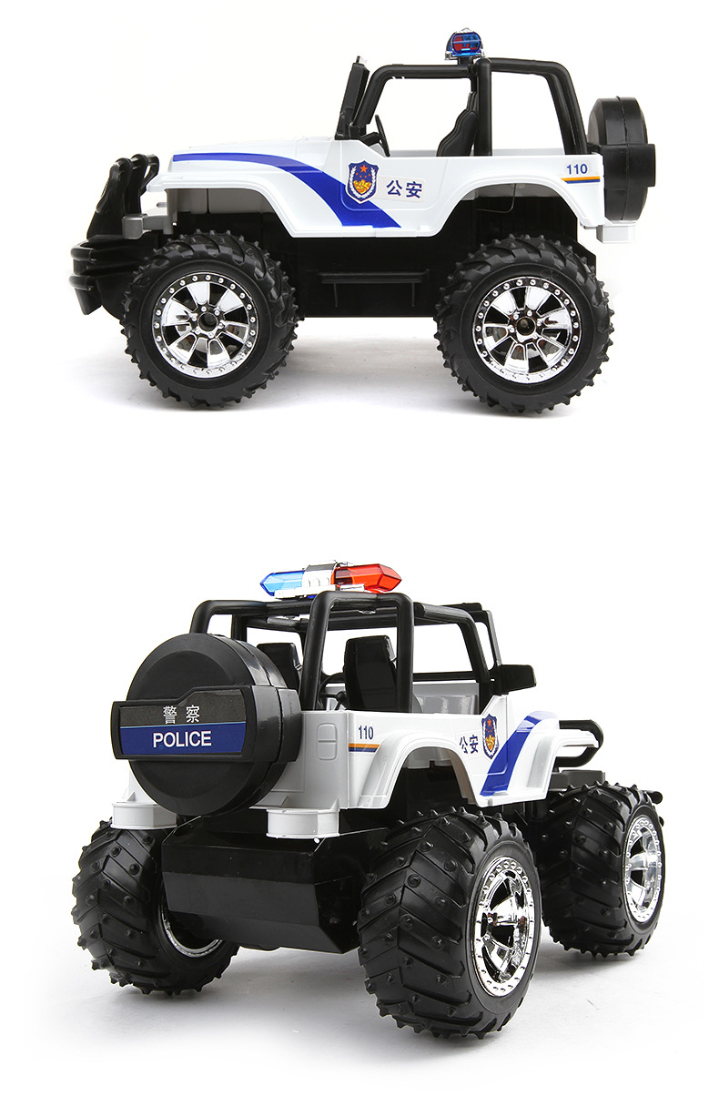 胜雄3501a遥控警车儿童玩具汽车玩具模型遥控车充电越野遥控汽车