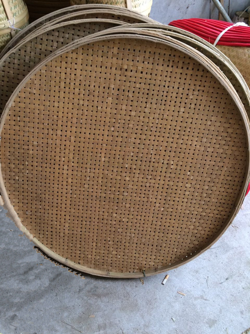无孔竹筛竹制品 竹匾 无孔 竹筛子晾晒 圆簸箕 竹编制品
