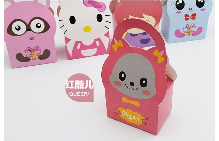可爱小动物饼干食品牛轧糖包装盒 饼干盒 慕斯西点盒 糖果盒批发