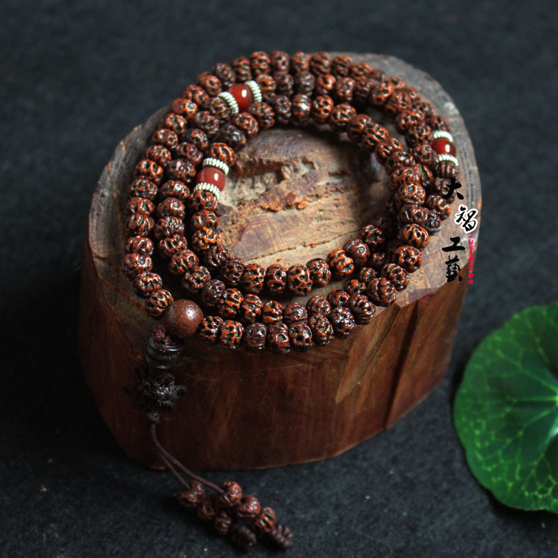 印度 小天意/如意菩提子108颗佛珠 小如意菩提手串手链 批发