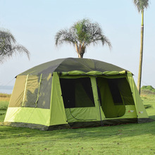 户外多人大帐篷5至8人10人12人野营两室一厅帐篷双层防雨大帐篷