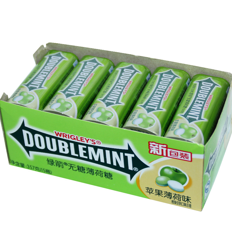 经销批发箭牌绿箭口香糖瓶装64g*6瓶约40粒薄荷绿茶味满包邮
