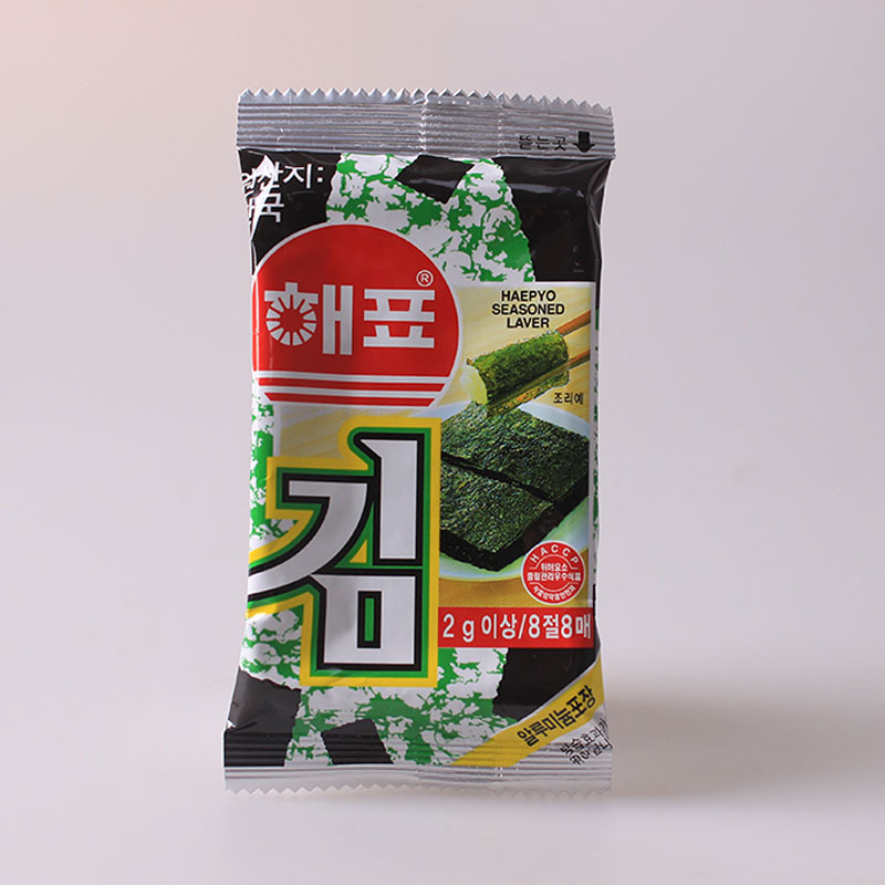 韩国进口海牌2g 海苔休闲零食品 海飘海苔 烤紫菜紫菜片 即食