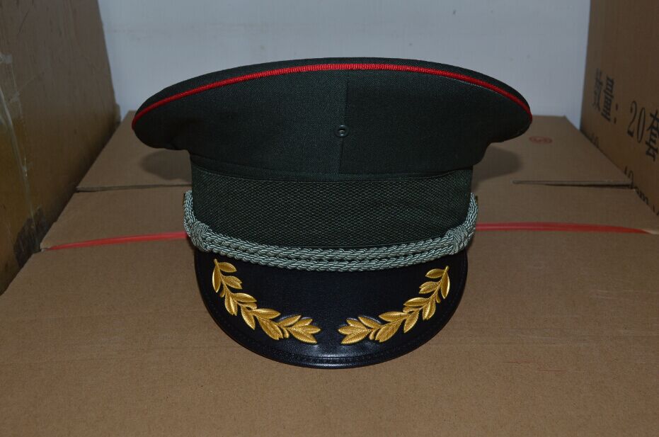 批发采购帽子-迷彩铺 新式陆军绿色校尉大檐帽