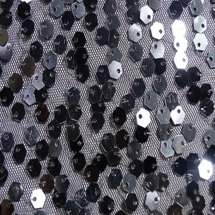 新款网布亮片绣品  六边形珠片花型定制 晚礼