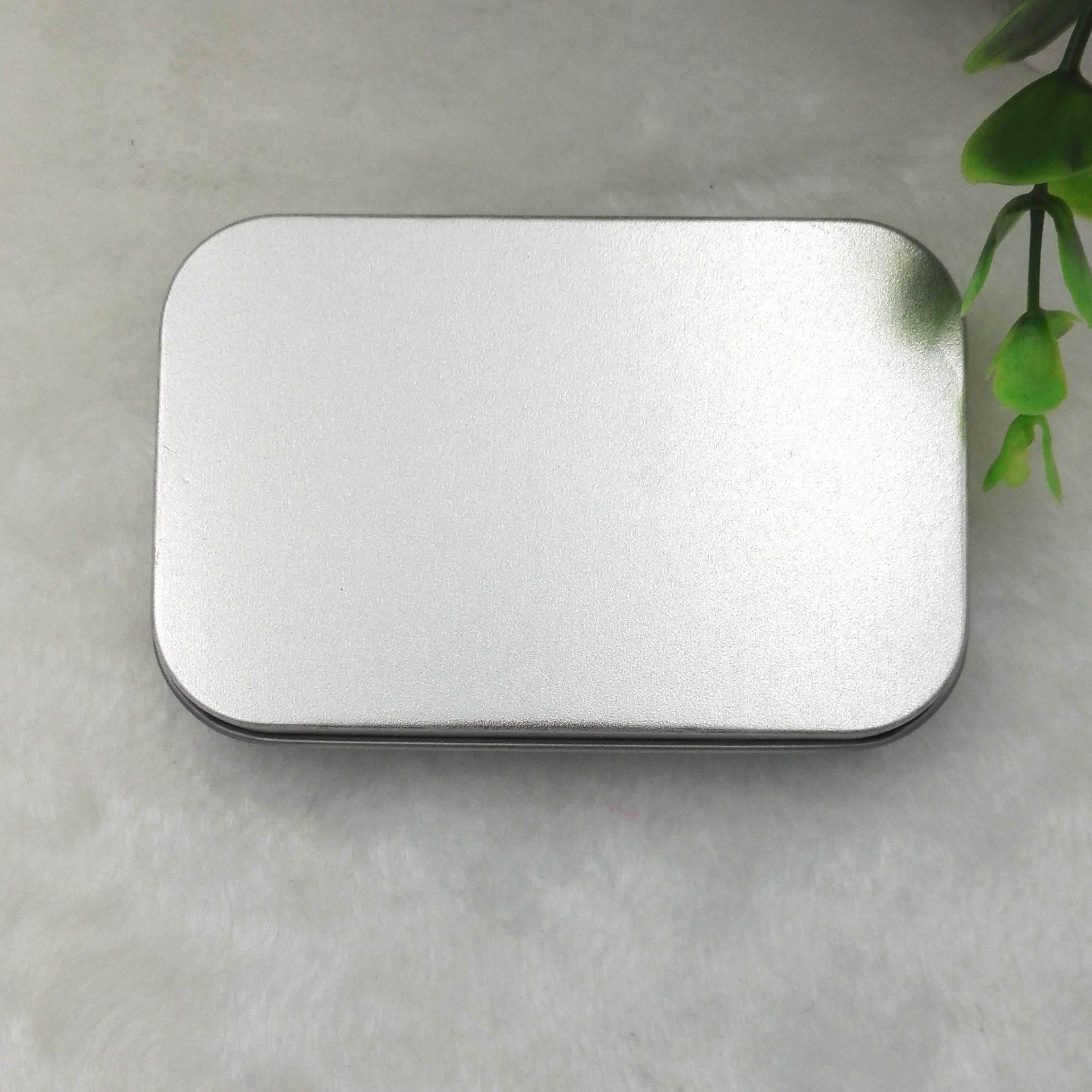 现货供应 空白银色磨砂马口铁盒 u盘包装盒 长方形铁盒定制