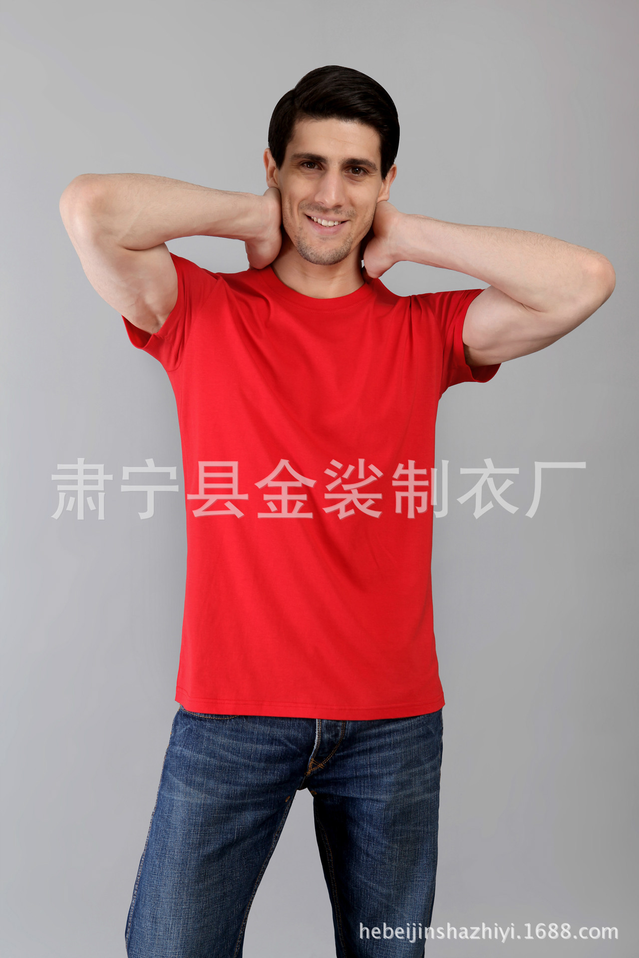 河北广告衫厂家批发纯棉普梳185克现货男士短袖t恤圆领文化衫定制