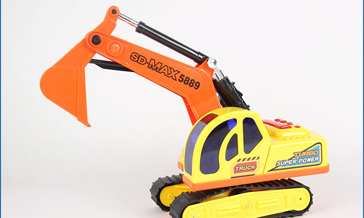 5889儿童玩具巨型惯性挖掘机360度云台旋转讲故事歌曲