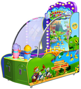 射水鸭二代 双人亲子射水游戏机 出彩票游艺机 投币电玩设备