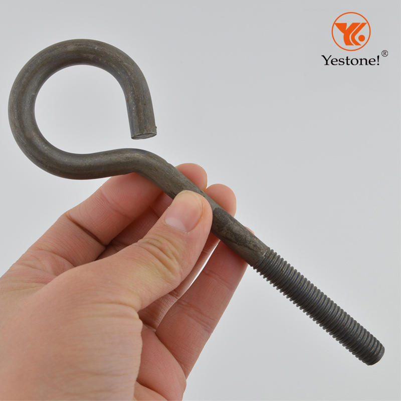 铁本色带圈羊眼螺丝m10 m8 m12加长羊眼螺栓带螺纹挂钩吊钩定制