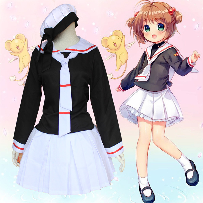 cosplay服装日本动漫摩卡少女樱 百变小樱 海军风水手服 校服班服