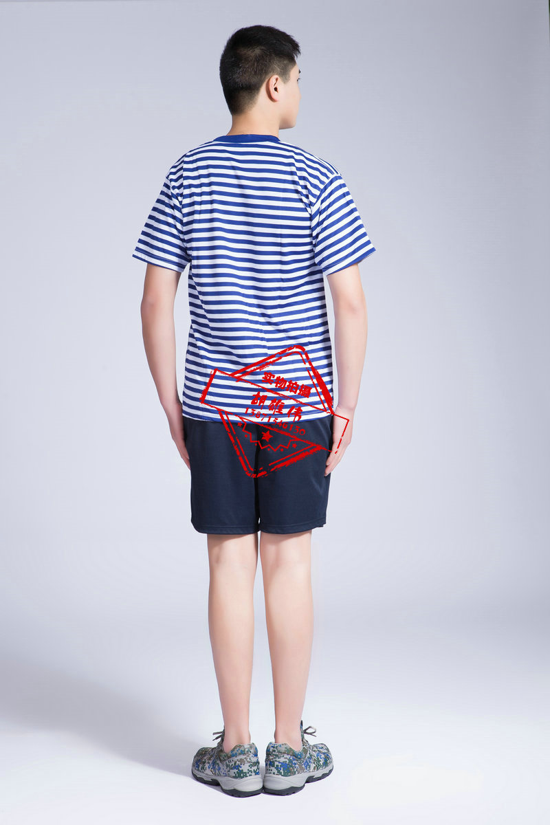正品07海体能训练服 配发蓝白海军体能作