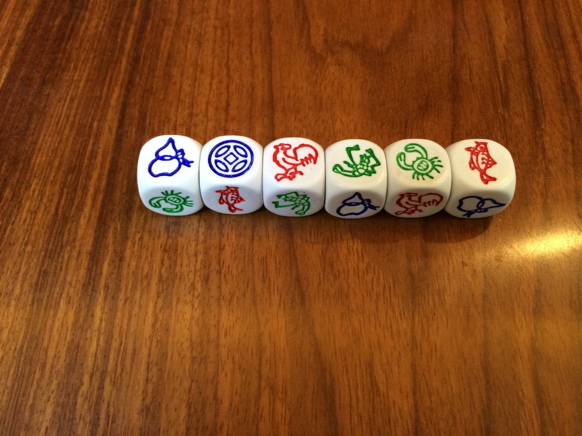 鱼虾蟹骰子/雕刻携便筛子/鱼虾蟹色子/金钱葫芦鸡骰子/虾米鱼儿