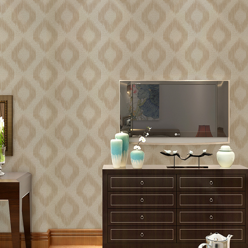 爱尔兰无缝壁布大气方格子现代简约墙布非墙纸纯色素色客厅壁布