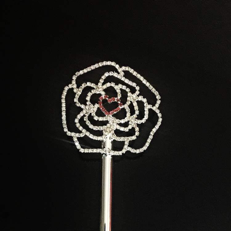 玫瑰花单面权杖 颁奖典礼 礼品 儿童表演出道具 铜仙女棒