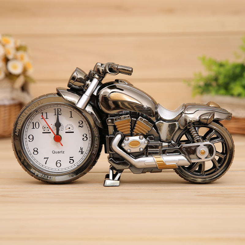 Factory Wholesale Alarm Clock Creative Retro Alarm Clock Student Gift Alarm Clock Motorcycle Model Alarm Clock