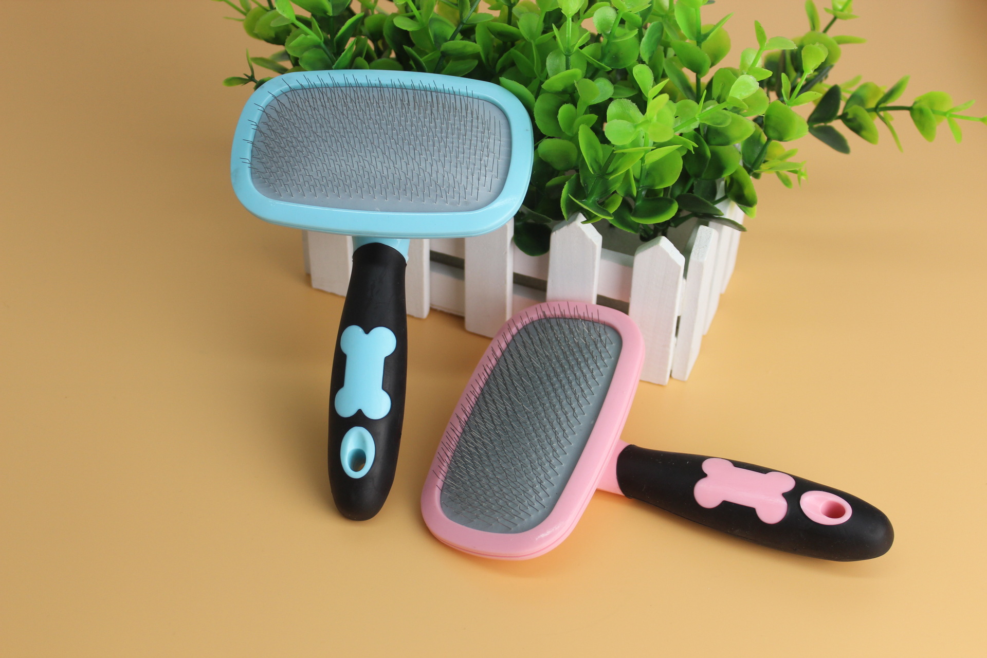 360度可旋转按摩梳宠物梳子猫狗梳 泰迪贵宾防打结针梳