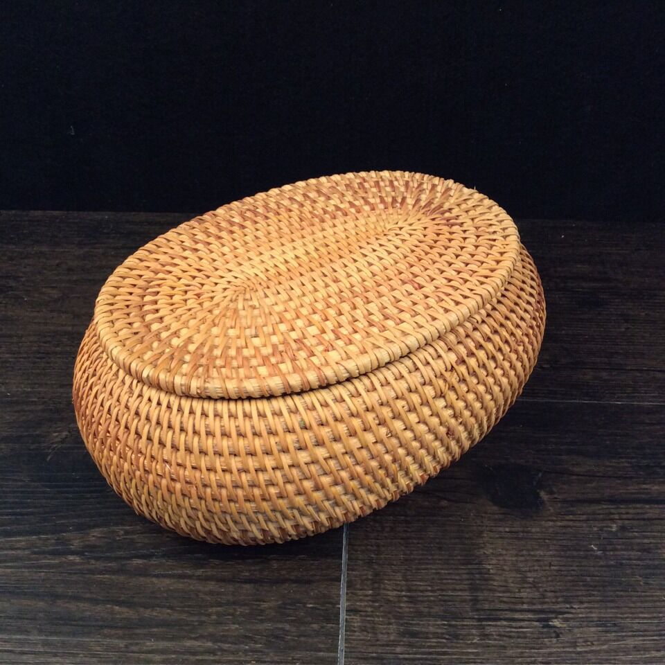 纯手工越南秋藤编织收纳盒 小零食饰品 干果 整理杂物小帮手