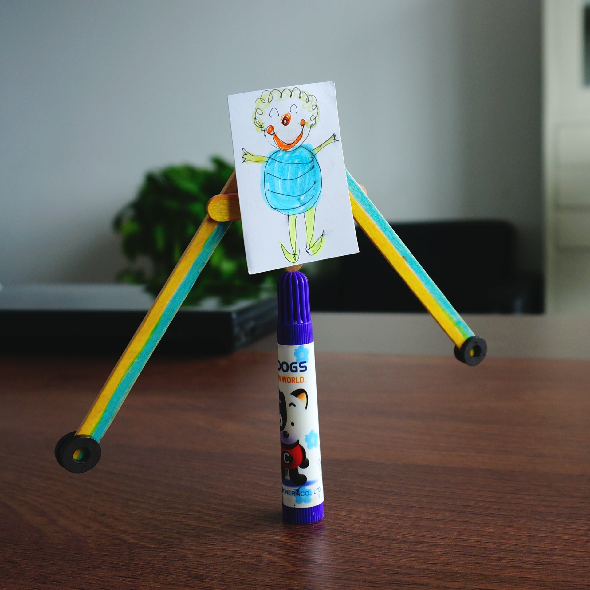 小丑走钢丝 diy幼儿科学实验 重心原理 益智玩具 科技小制作材料