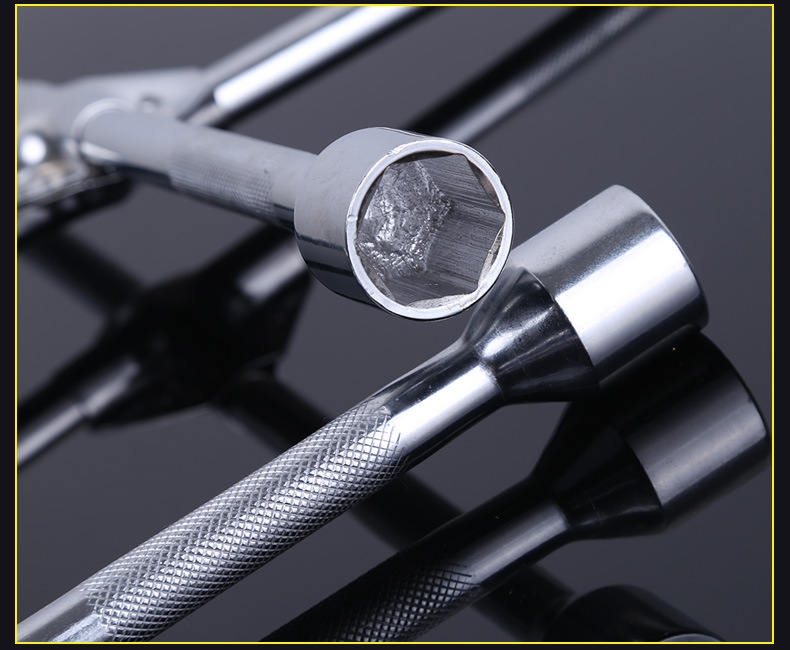 厂家奥邦十字轮胎扳手十字架套筒扳手镜面滚花铁夹十字套筒扳手