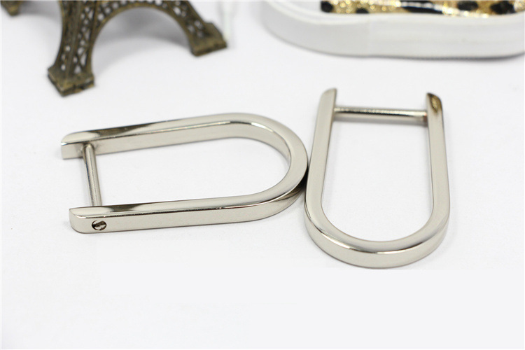 定制箱包五金配件高档d扣金属d字扣合金d型环马蹄钥匙扣u形装饰扣