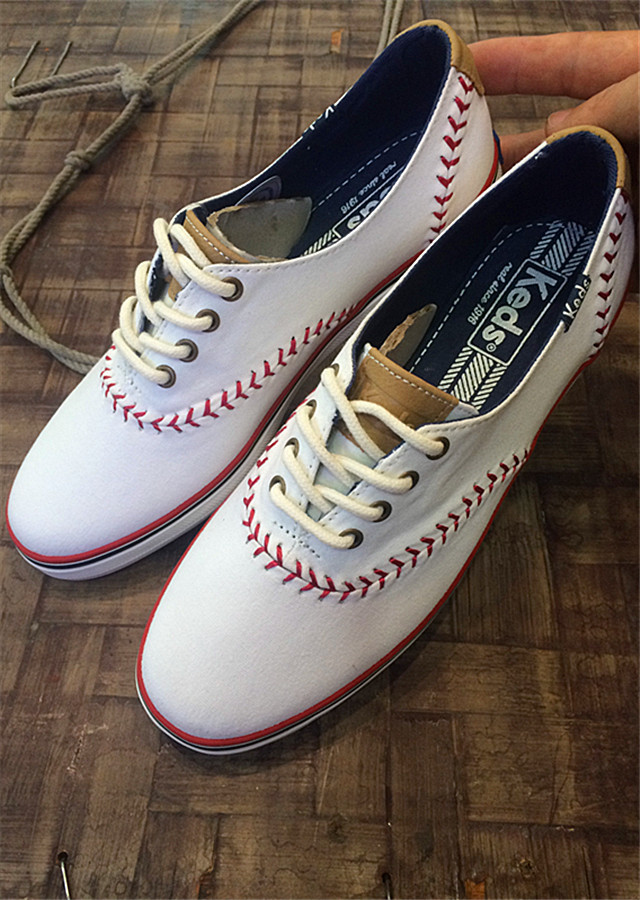 棒球keds帆布鞋女泰勒郑秀晶同款低帮系带女鞋 韩版外贸鞋平底鞋