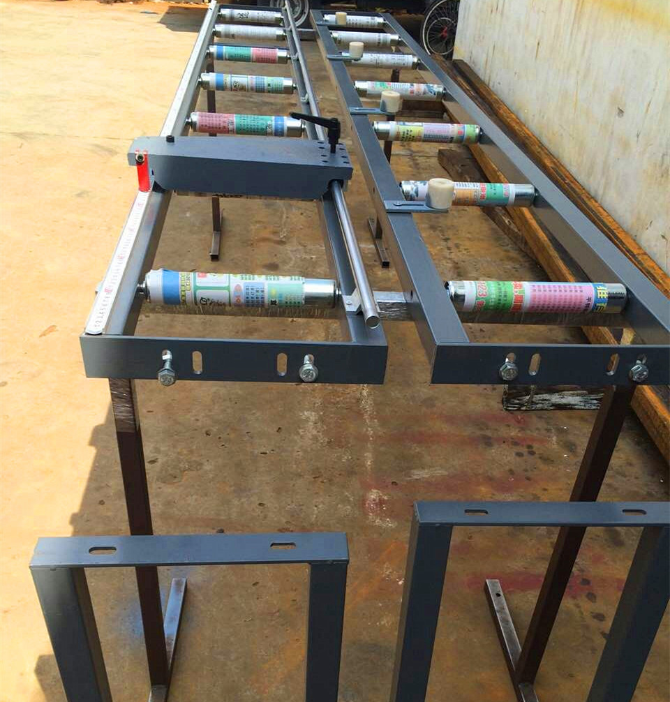 门窗切割机送料架 滚筒送料架 铝合金切割机械 滚筒托料架