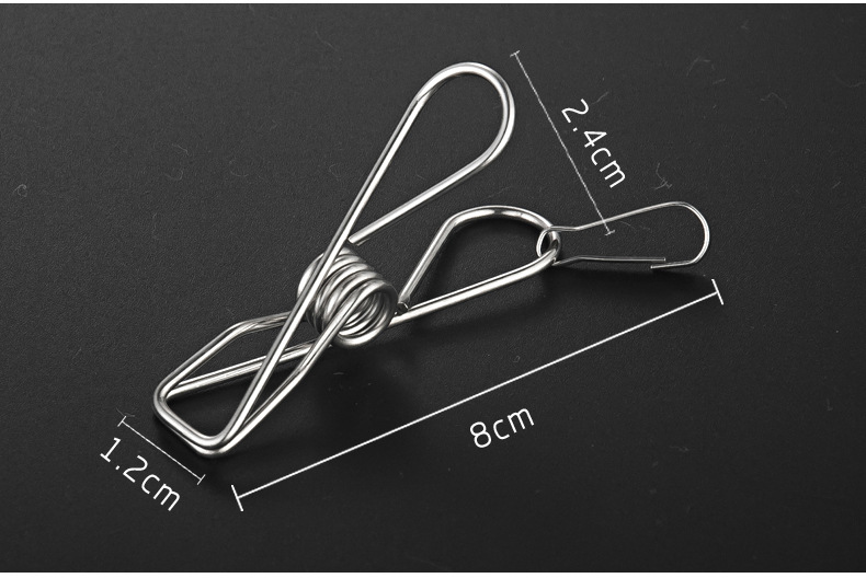森茂不锈钢夹子线条弹簧夹资料夹文件夹衣夹 弹力金属夹10个起批