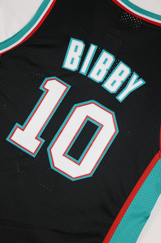 nba球衣批发孟菲斯灰熊队10毕比350复古网眼刺绣篮球服