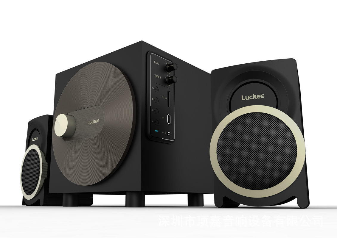 圆形多媒体音箱 黑色多媒体音箱 大功率多媒体教室笔记本音箱