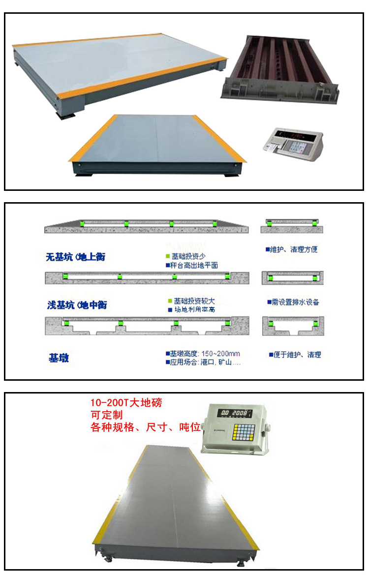 杭州地磅地上衡大地磅防爆引坡地磅地上衡无基坑磅秤80吨地磅专业