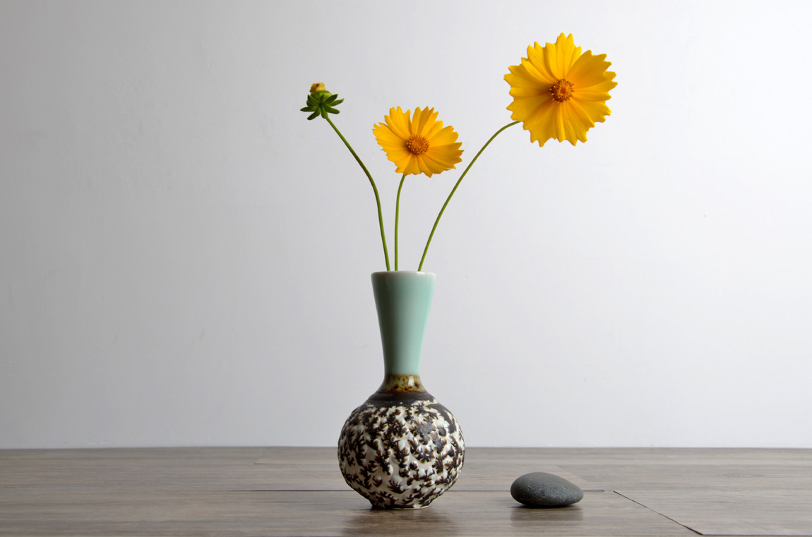 静雅陶瓷花瓶禅意花插创意地中海家居装饰工艺品摆件欧式花器批发