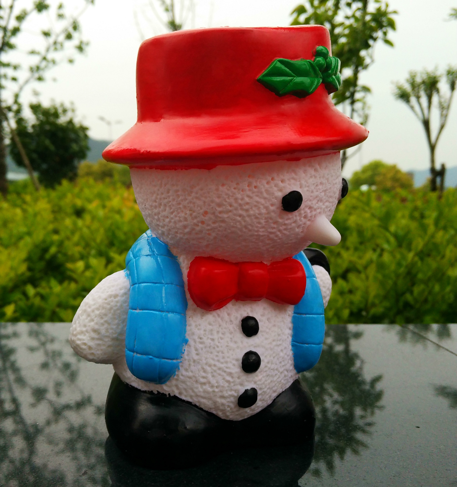 圣诞雪人儿童玩涂鸦水彩画 摔不坏非石膏娃娃白胚模具彩绘储钱罐